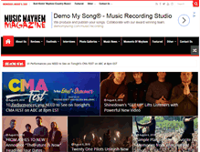 Tablet Screenshot of musicmayhemmagazine.com